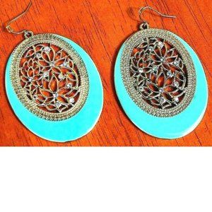 90s Vintage Iridescent Pierced Earrings